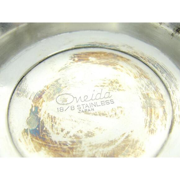 Vintage Oneida 18/8 Stainless Steel 6 inch-wide Serving Bowl 3 1/4 Tall - Picture 6 of 12